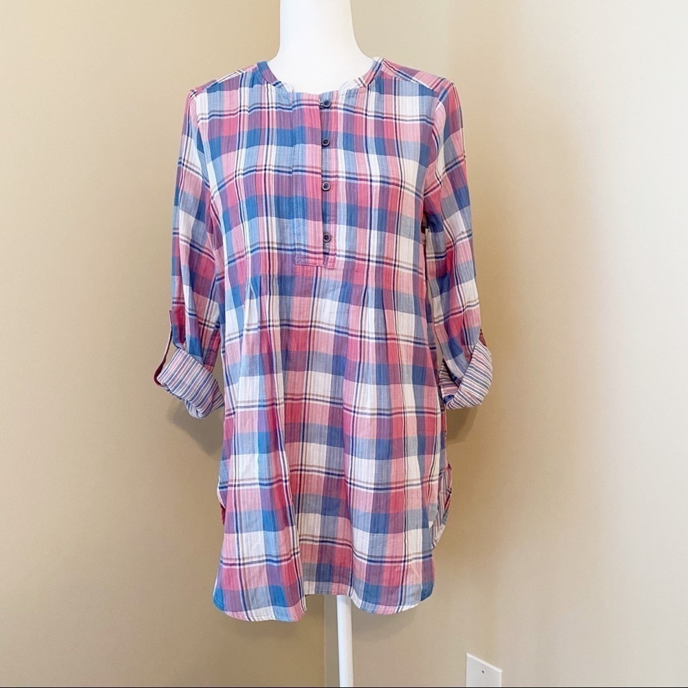 Anthropologie NWT Holding Horses Plaid Tunic - 8